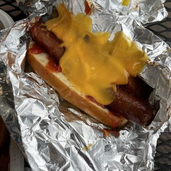 Pip's Dock Street Dogs - All Beef Dog (with ketchup and cheese) - Hot Dogs Near Me - Annapolis, Maryland