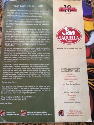 Menu photo 8 Saquella Cafe Boca Raton, FL Menu photo 8 Saquella Cafe Boca Raton, FL