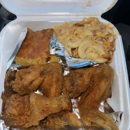 Fried chicken and Mac Fried chicken and Mac