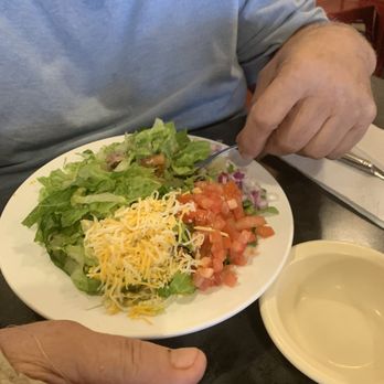 Cafe Sol - Healthy burrito bowl rice lettuce, onion, pico cheese normally comes with beans and sour cream. Delicious. - Latin American Near Me - Edmond, Oklahoma