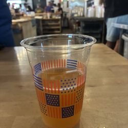 Jugeaux. A delicious fruited sour for five bucks during the absolutely packed World Cup Final here. Argentina vs Spain on a Sunday afternoon