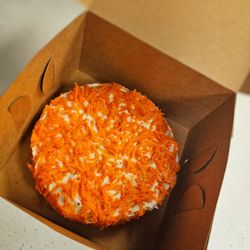 We do Birthday Cakes as well!
Cream Cheese frosted Spice Cake... To Go!