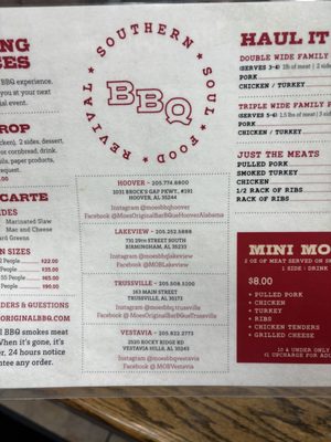 Menu photo 3 Moe's Original Bar B Que Trussville, AL Menu photo 3 Moe's Original Bar B Que Trussville, AL