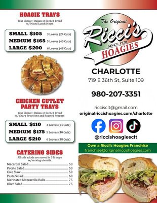 Menu photo 2 Ricci's Hoagies Charlotte, NC Menu photo 2 Ricci's Hoagies Charlotte, NC