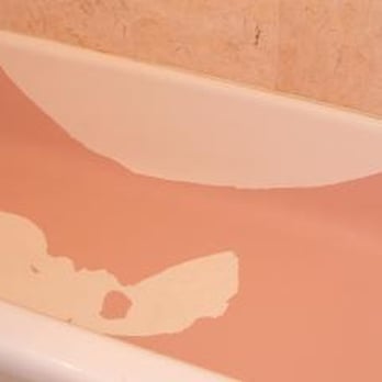 Porcelain Refinishers - a bathtub with pink paint - Kitchen & Bath Near Me - Waipahu, Hawaii Porcelain Refinishers - a bathtub with pink paint - Kitchen & Bath Near Me - Waipahu, Hawaii