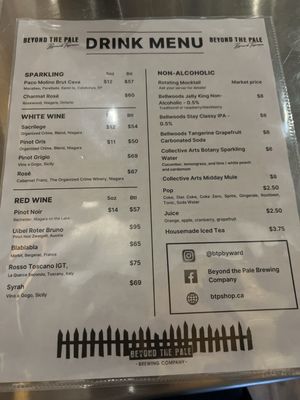 Menu photo 6 Byward Tap Room- Beyond The Pale Ottawa, ON Menu photo 6 Byward Tap Room- Beyond The Pale Ottawa, ON