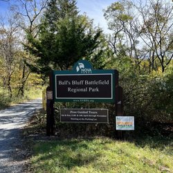 Ball's Bluff Battlefield Regional Park - Sign at entrance