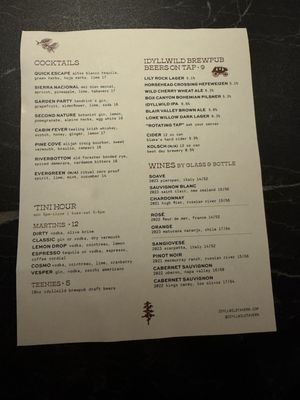 Menu photo 5 Idyllwild Tavern Burbank, CA