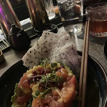 Azabu  - Cognac orchata drink and tuna & Damon tartare - Japanese Near Me - Whittier, California