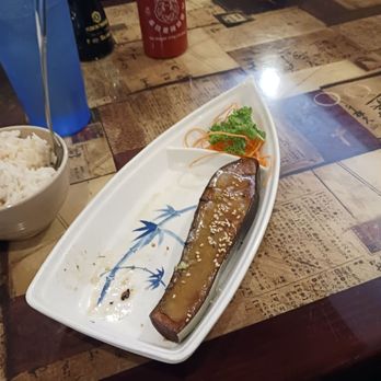 Fujiyama - Yes, one lonely eggplant!  One!!!!! For 9.00 but after tax 15$  Sorry, but this is just a ridiculous amount to pay for one whole eggplant! - Japanese Near Me - Salinas, California