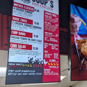 Coop's Hot Chicken - Menu - Chicken Wings Near Me - Conroe, Texas Coop's Hot Chicken - Menu - Chicken Wings Near Me - Conroe, Texas