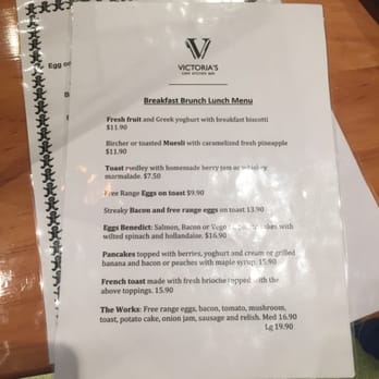 Victoria's Kitchen - Breakfast, Brunch and Lunch Menu 1/2 - Coffee & Tea Near Me - Taupo, WKO