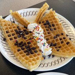 Waffle House - Birthday butterfly waffle!! So cute!!