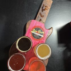 Jam Room Brewing Company - My flight of beers served on this super cute board.