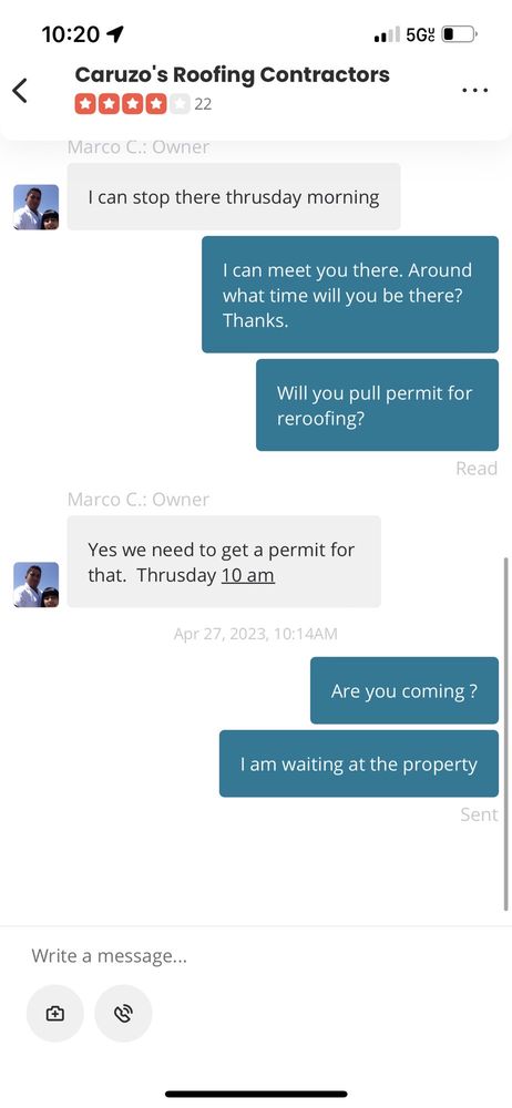 Slide of Caruzo's Roofing Contractors