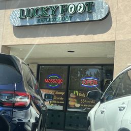 Outside with massage prices. Outside with massage prices.