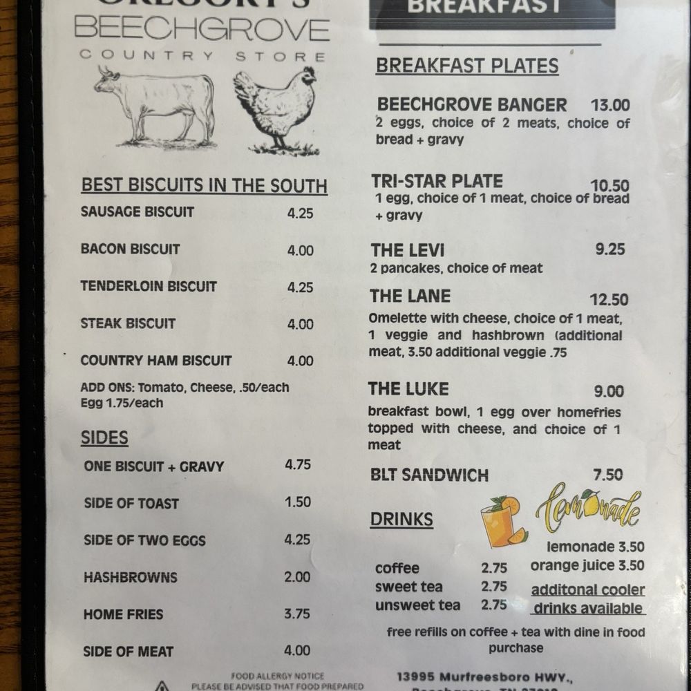 Gregorys Beechgrove Country Store - New menu - Salad Near Me - Beechgrove, Tennessee Gregorys Beechgrove Country Store - New menu - Salad Near Me - Beechgrove, Tennessee