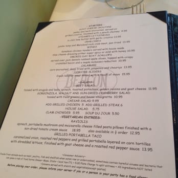 The Beacon Room - Dinner menu - Seafood Near Me - Orleans, Massachusetts