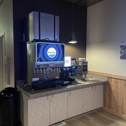 Soda, coffee and drinks at the bar