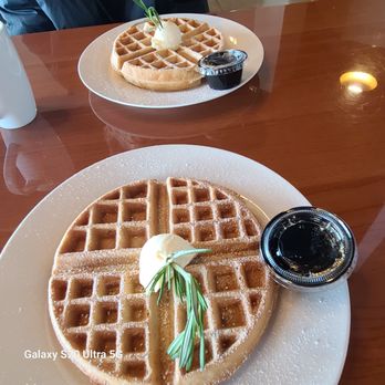 Hope Heroes Southern Kitchen - Bekgian Waffles with whipped butter and cup of syrup - Southern Near Me - Fredericksburg, Virginia