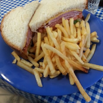Blue Ginger Cafe - Ham & Cheese sandwich with fries. - Bakeries Near Me - Lanai City, Hawaii Blue Ginger Cafe - Ham & Cheese sandwich with fries. - Bakeries Near Me - Lanai City, Hawaii
