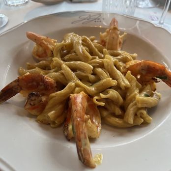 JoJo's Bar - Shrimp Saffron Garganelli.  Very filling. - New American Near Me - Chagrin Falls, Ohio