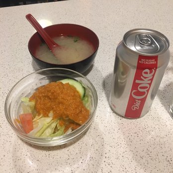 Kana Sushi - Complimentary Soup and Salad with Dinner Box - Japanese Near Me - Springfield, Virginia
