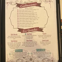 Las Cazuelas Restaurant - Current menu