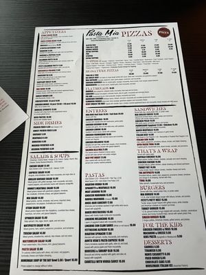 Menu photo 1 Pasta Mia Bartlett, IL Menu photo 1 Pasta Mia Bartlett, IL