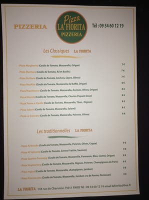 Menu photo 1 La Fiorita Paris, 75 Menu photo 1 La Fiorita Paris, 75