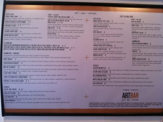 Menu photo 6 ArtBar Duluth, GA
