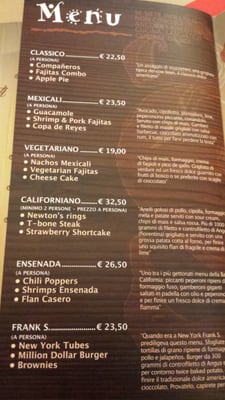 Menu photo 2 Mexicali Milan, MI Menu photo 2 Mexicali Milan, MI