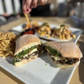 Flow Restaurant and Lounge - Mushroom pesto sandwich - Lounges Near Me - Mendocino, California Flow Restaurant and Lounge - Mushroom pesto sandwich - Lounges Near Me - Mendocino, California