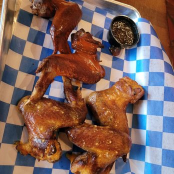 Fork & Fire - Daytona style wings with two different spicy sauce and a side of pineapple teriyaki sauce. - Chicken Wings Near Me - Tucson, Arizona