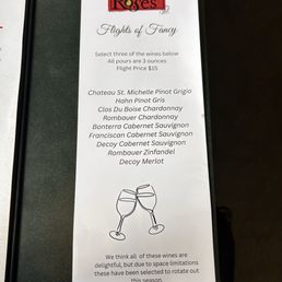 Drink menu Drink menu