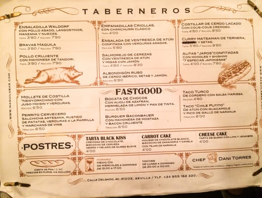 Menu photo 5 Maquila Seville, SE