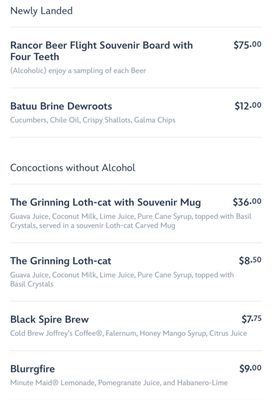 Menu photo 3 Oga's Cantina at the Disneyland Resort Anaheim, CA Menu photo 3 Oga's Cantina at the Disneyland Resort Anaheim, CA