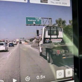 Interstate Towing - Tow truck driver trying to unsafely merge into me. - Towing Near Me - Riverside, California Interstate Towing - Tow truck driver trying to unsafely merge into me. - Towing Near Me - Riverside, California
