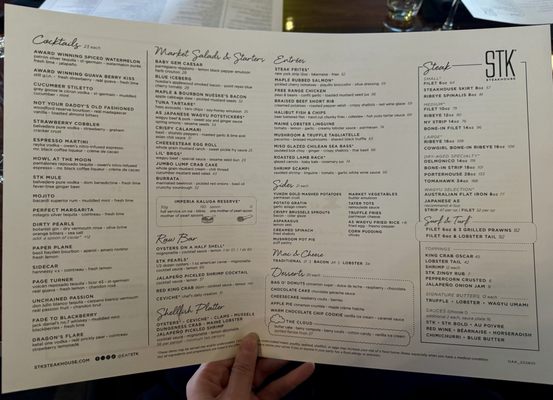 Menu photo 4 STK Steakhouse Oak Brook, IL Menu photo 4 STK Steakhouse Oak Brook, IL