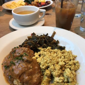 Cafe Flora - Southern Platter (vegan) - Vegetarian Near Me - Seattle, Washington Cafe Flora - Southern Platter (vegan) - Vegetarian Near Me - Seattle, Washington