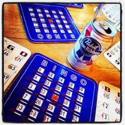 Veggie Bingo at The Hideout - Playing 6 cards. Like a boss.