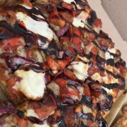 Sliced Pizza - Half of the Bruschetta bout it flatbread