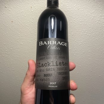 Barrage Cellars - Photo of Barrage Cellars 2017 Blacklisted Merlot - Wineries Near Me - Woodinville, Washington