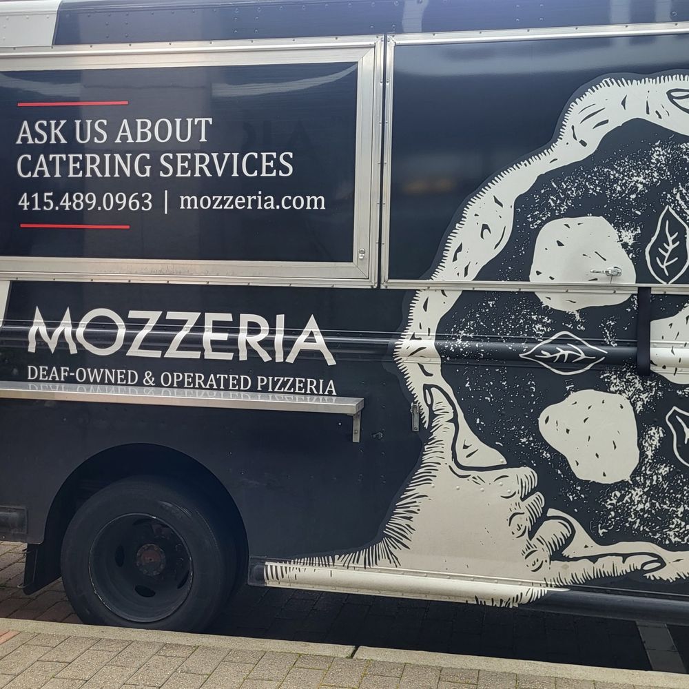 Mozzeria - a pizza delivery truck parked on the side of the road - Food Trucks Near Me - Alameda, California