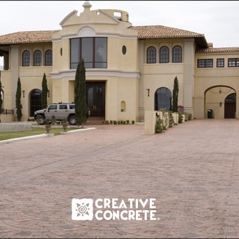 Creative Concrete - Stamped concrete driveway by Creative Concrete ®. The Dominion Sub. - General Contractors Near Me - Helotes, Texas Creative Concrete - Stamped concrete driveway by Creative Concrete ®. The Dominion Sub. - General Contractors Near Me - Helotes, Texas