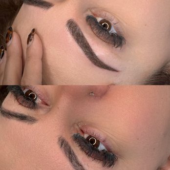 Elinaa Brows - My eyebrows before and after - Permanent Makeup Near Me - Los Angeles, California