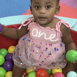 Tiny Feet - She LOVED the ball pit! Everything was nice and clean