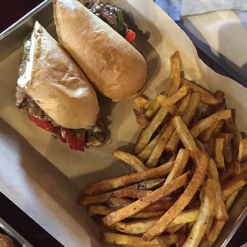 Pinballz Kingdom - Buda Philly cheesesteak ($10). Good! - Arcades Near Me - Buda, Texas