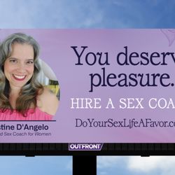 Kristine D'Angelo, CSC - Kristine was Portland's first sex coach to have her own billboard!