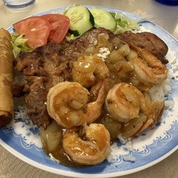 Garlic shrimp and ba-Le chicken combo Garlic shrimp and ba-Le chicken combo